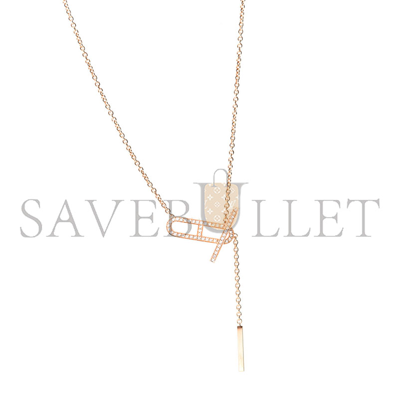 HERMÈS 18K ROSE GOLD DIAMOND PM EVER CHAINE D